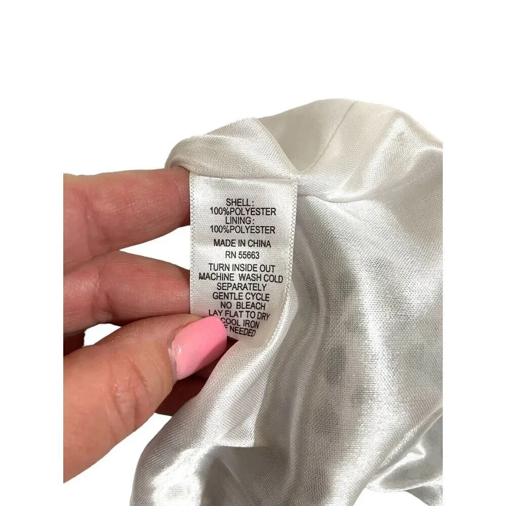 Rachel Zoe Black And White Splatter Print Midi Chiffon Skirt SZ L NWT - Picture 8 of 9